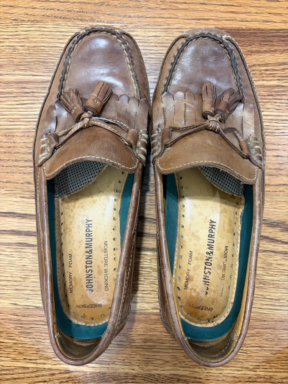 Johnston & Murphy Brown Leather Tassel Loafers (8.5)